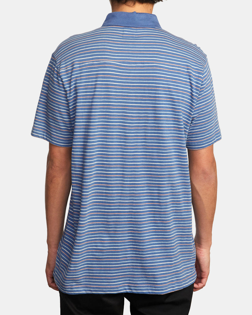 Cassady Stripe Polo Shirt - Royal
