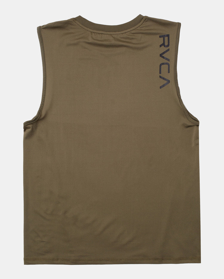 Sport Vent Muscle Tank Top - Olive