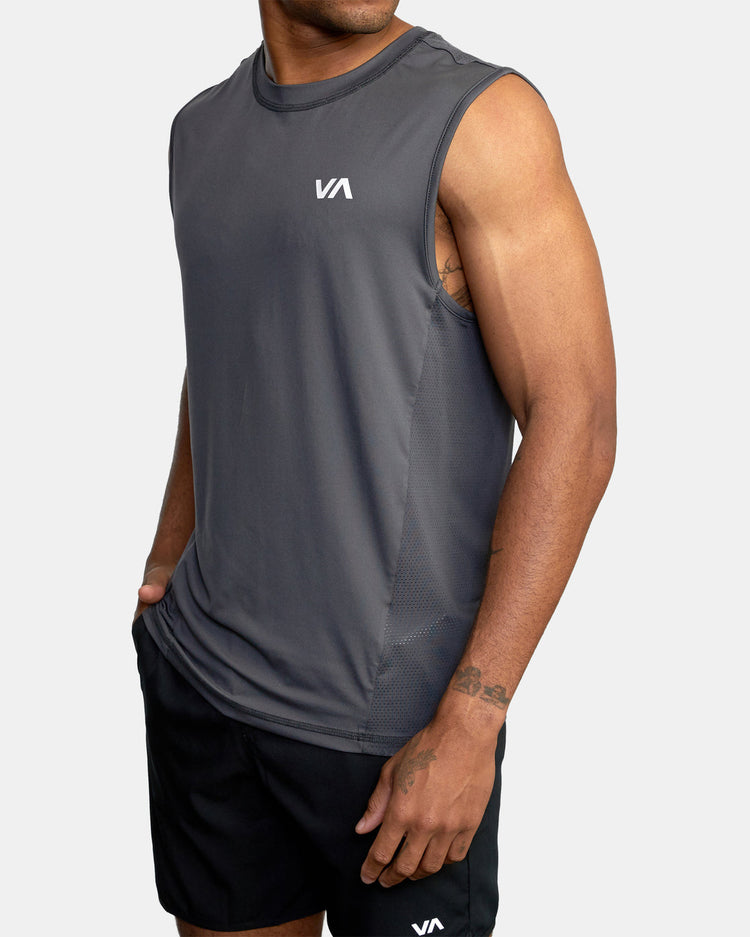 Sport Vent Muscle Tank Top - Slate