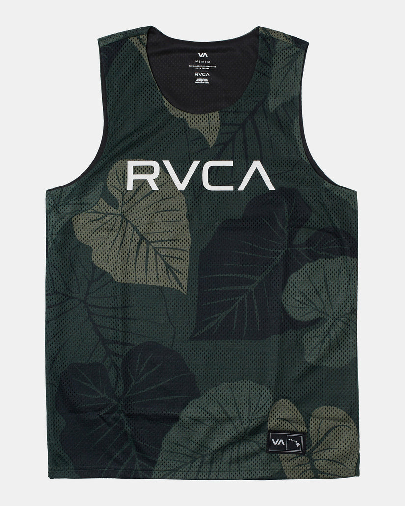 Hawaii Taro Mesh Tank Top - Olive