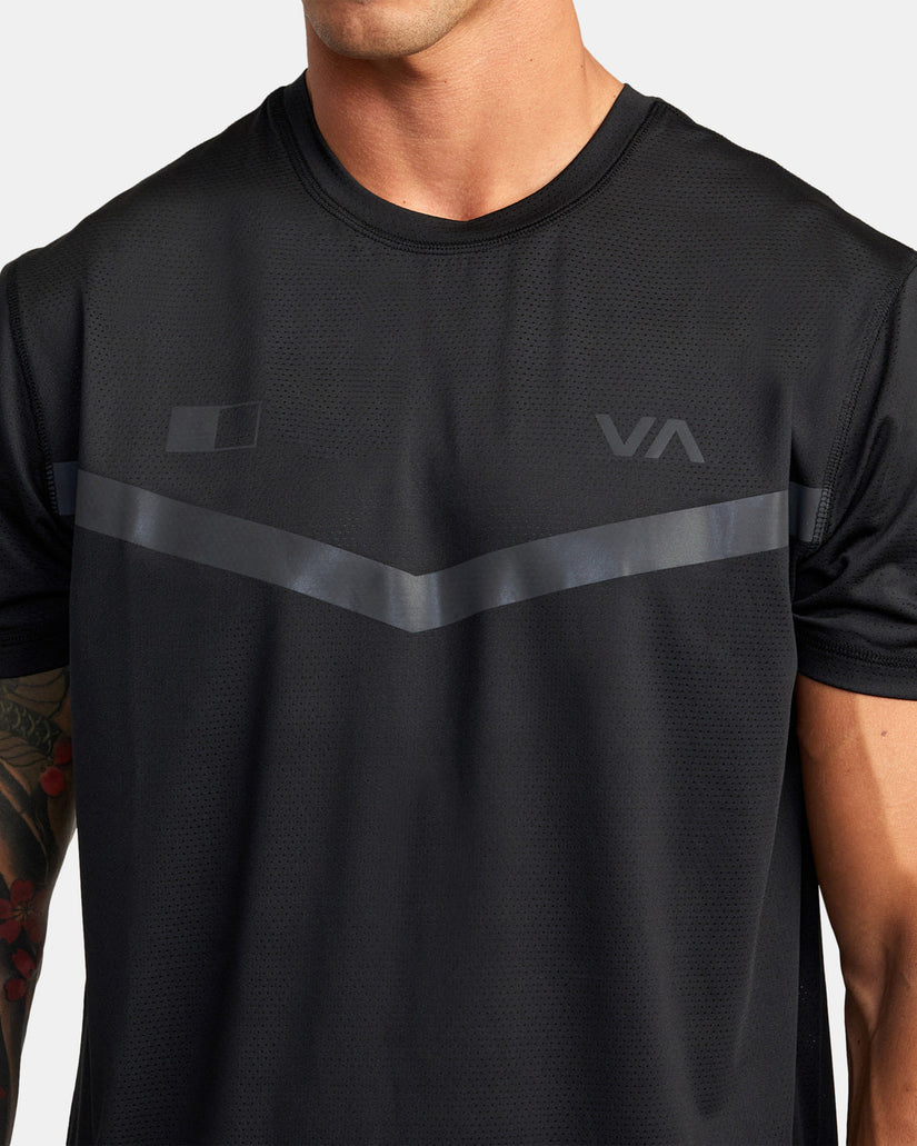 RVCA Runner Technical Short Sleeve Top - Black