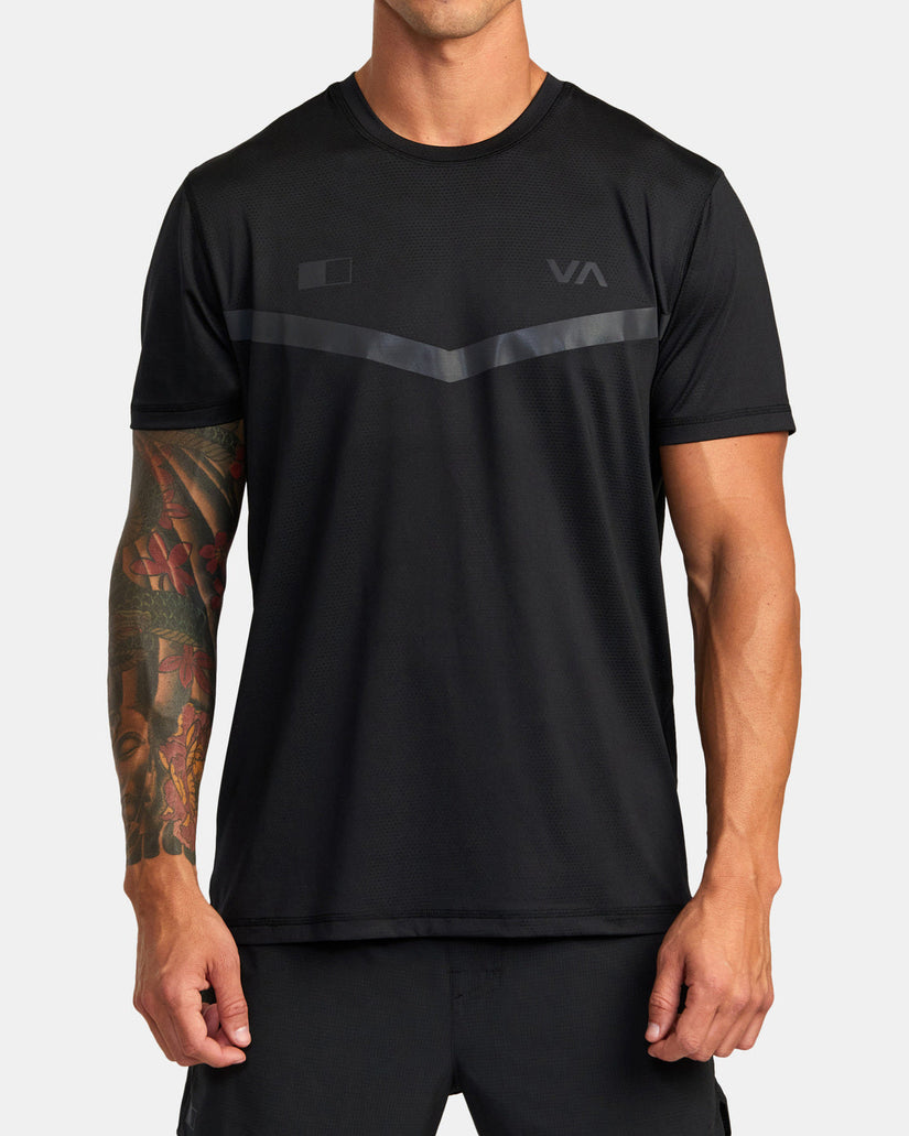 RVCA Runner Technical Short Sleeve Top - Black