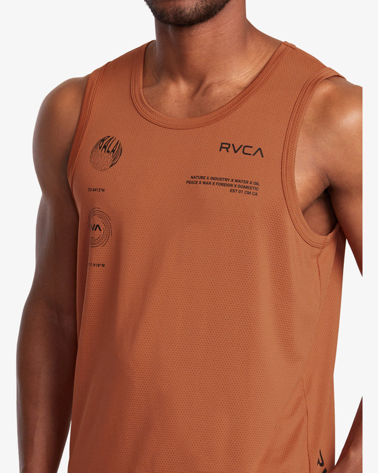 RVCA Runner Tank Top - Terracotta