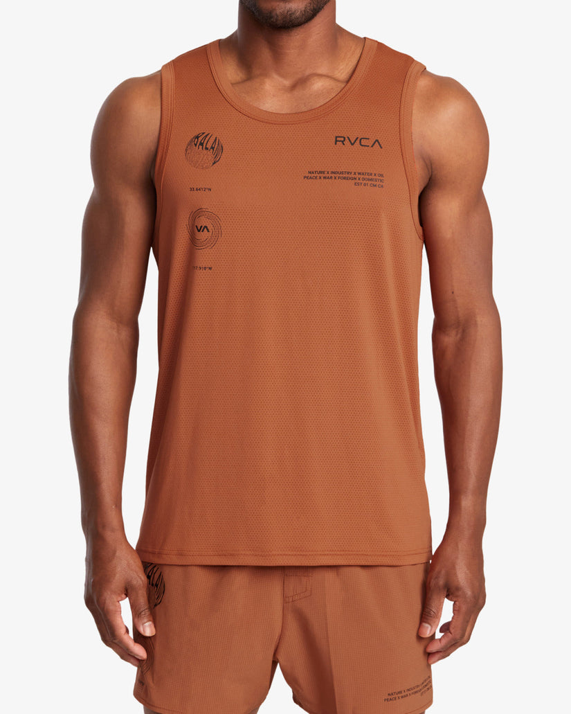 RVCA Runner Tank Top - Terracotta