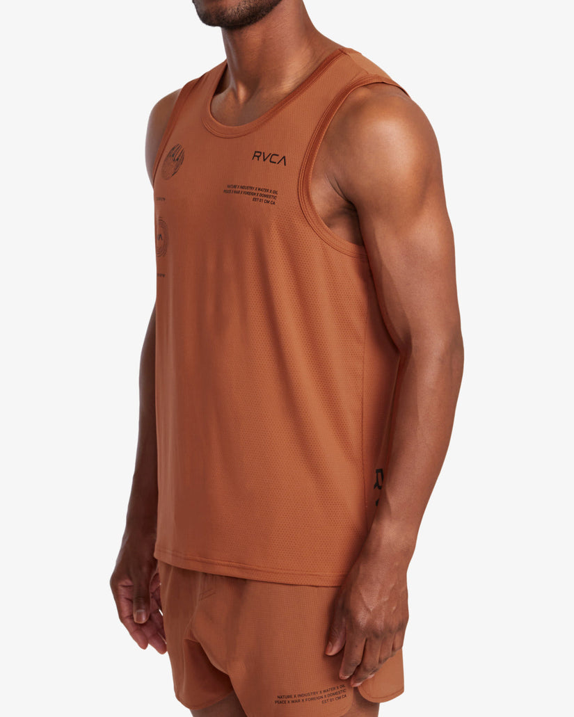 RVCA Runner Tank Top - Terracotta