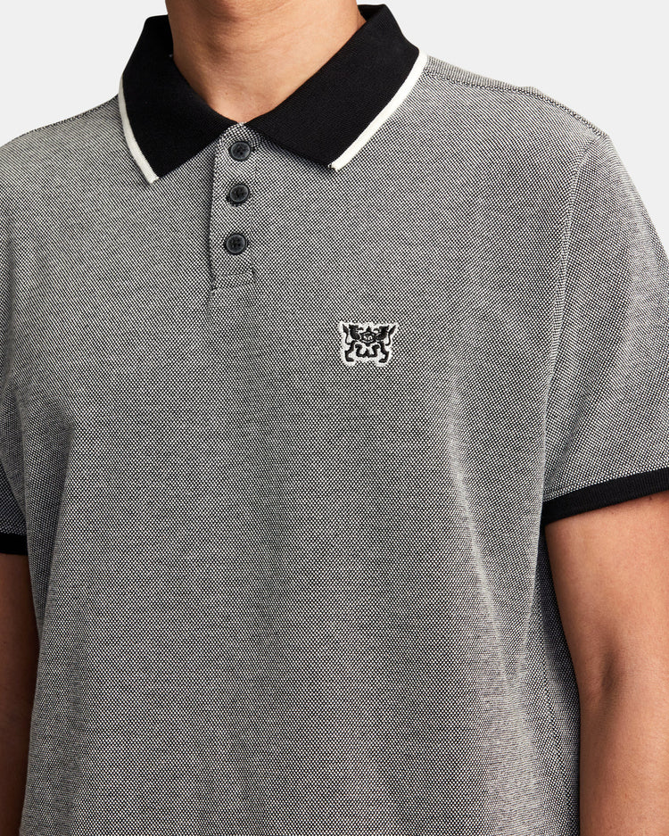 Pennant Birdseye Polo Shirt - Black