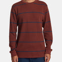 Day Shift Thermal Stripe Long Sleeve - Red Earth