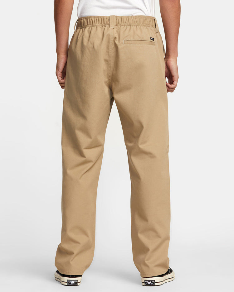 Recession Collection Americana Elastic Waist Pants - Khaki