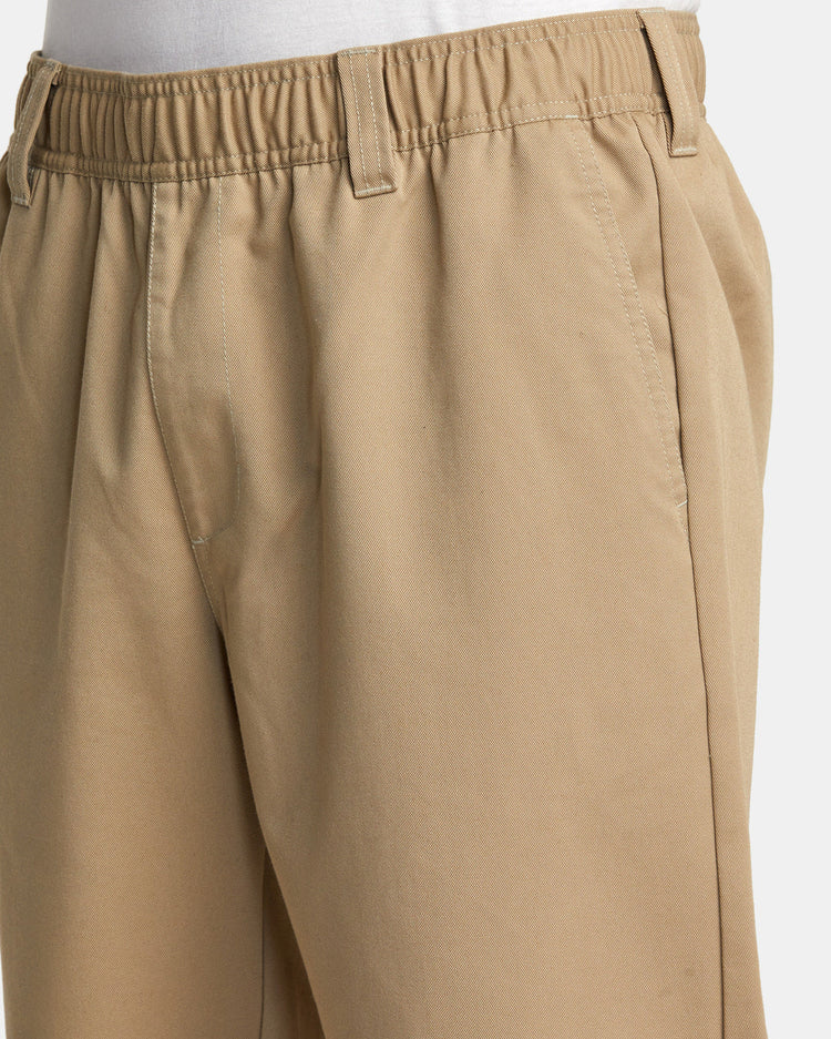 Recession Collection Americana Elastic Waist Pants - Khaki