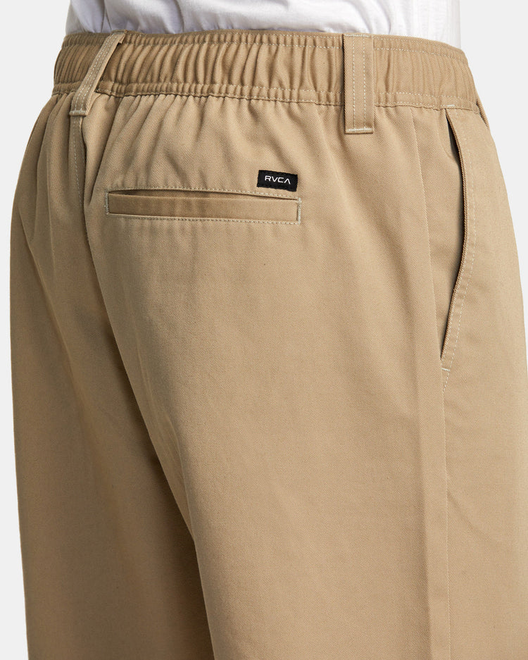 Recession Collection Americana Elastic Waist Pants - Khaki