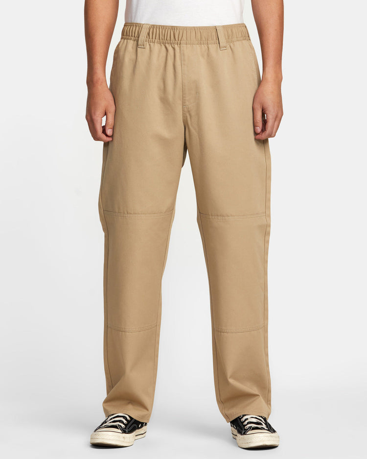 Recession Collection Americana Elastic Waist Pants - Khaki