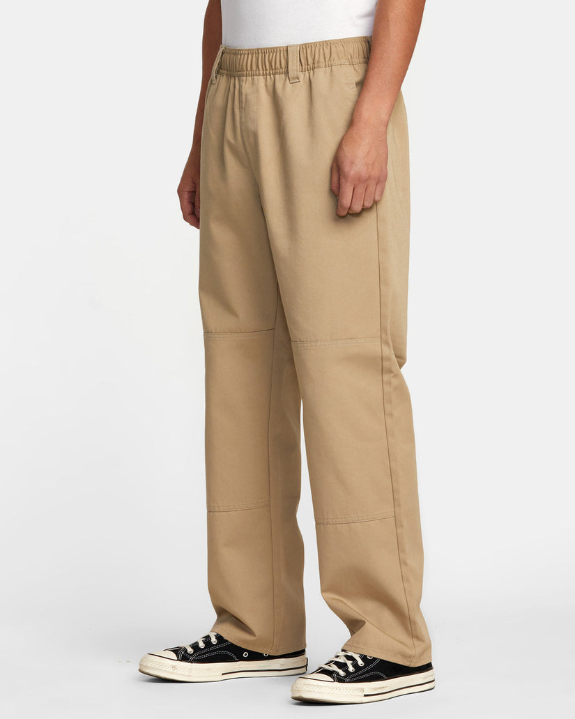 Recession Collection Americana Elastic Waist Pants - Khaki