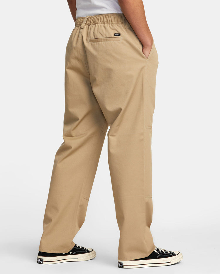 Recession Collection Americana Elastic Waist Pants - Khaki