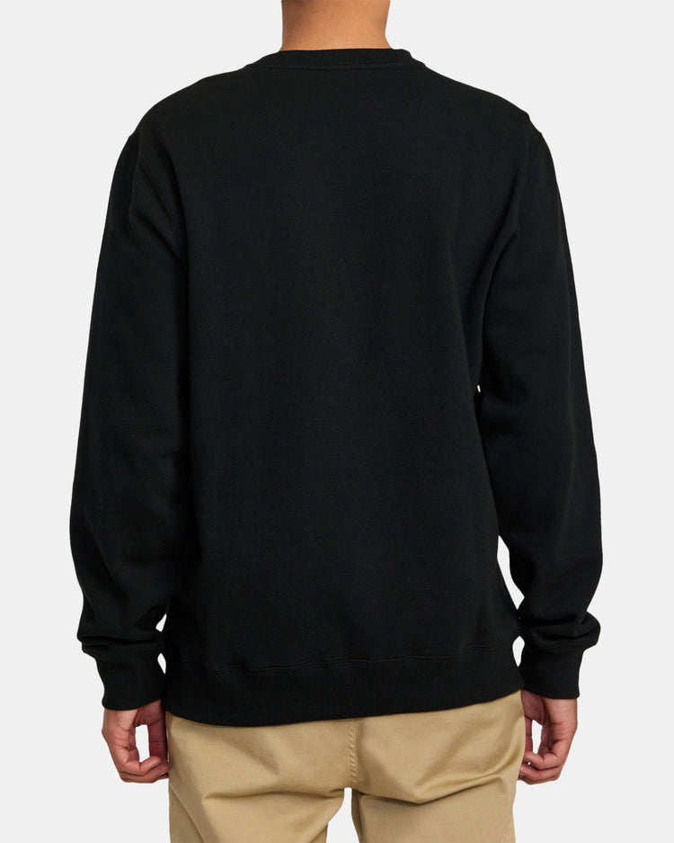 Big RVCA Crewneck Sweatshirt - Black