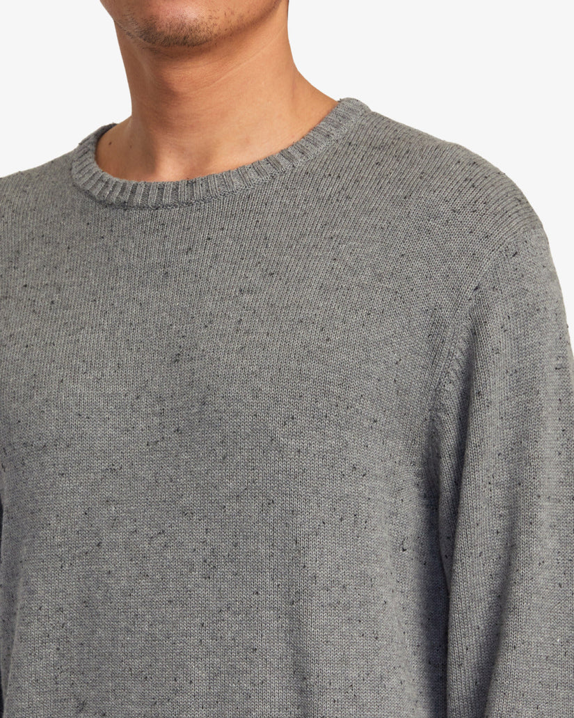 RVCA Neps Crewneck Sweater - Grey Noise