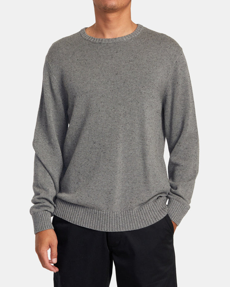 RVCA Neps Crewneck Sweater - Grey Noise