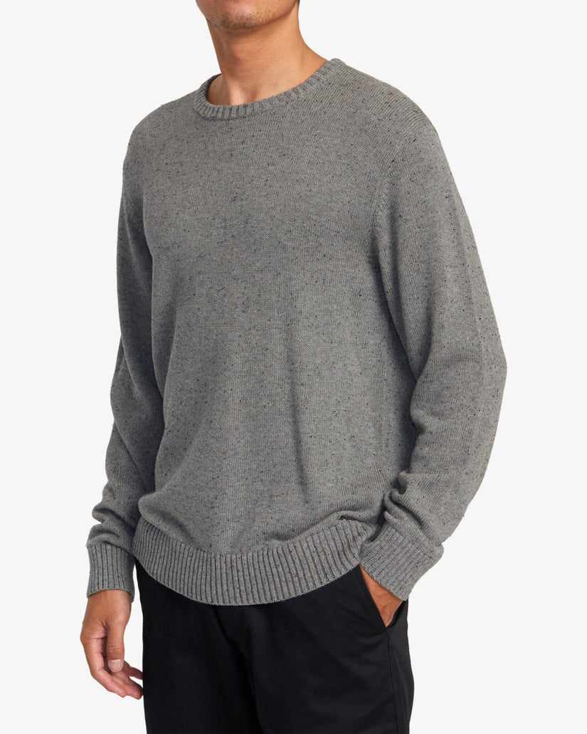 RVCA Neps Crewneck Sweater - Grey Noise