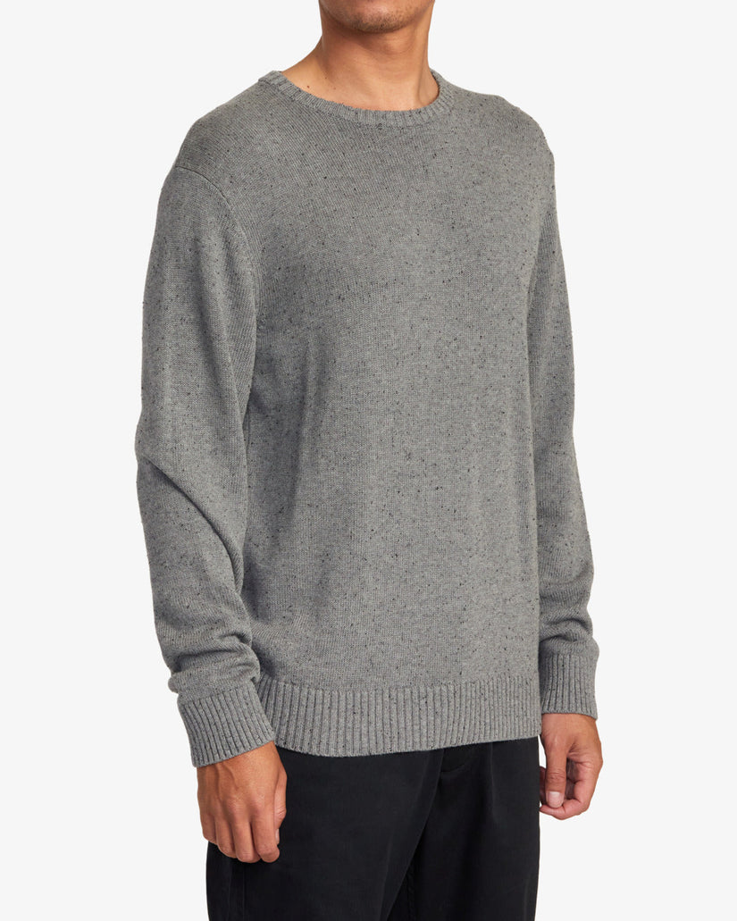 RVCA Neps Crewneck Sweater - Grey Noise