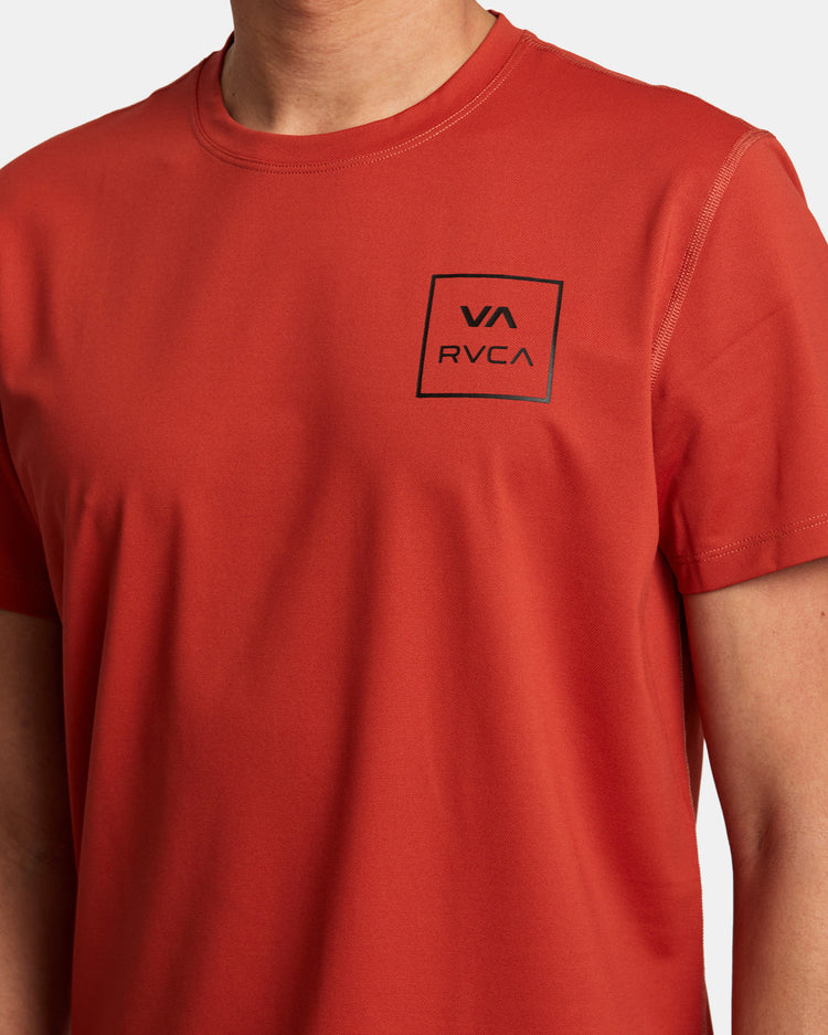 RVCA Short Sleeve Rashguard - Cinnabar