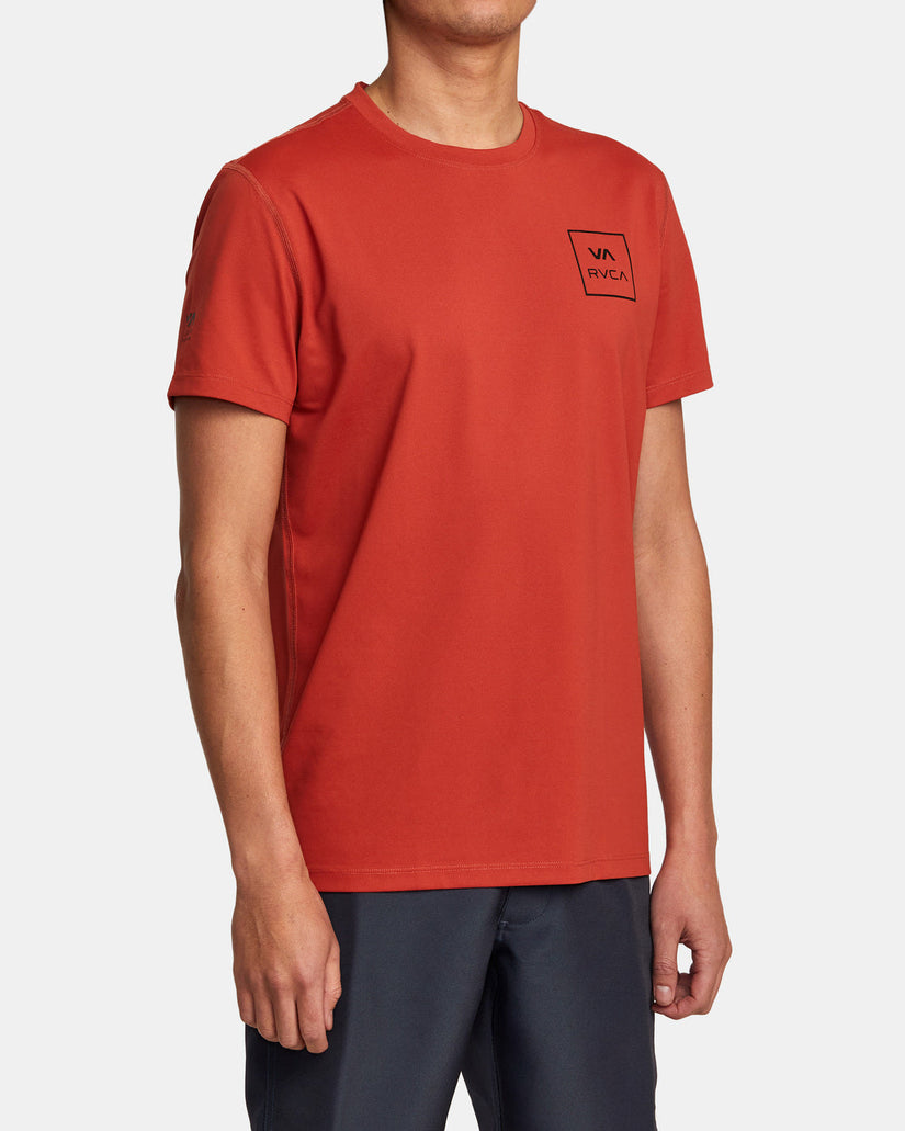 RVCA Short Sleeve Rashguard - Cinnabar