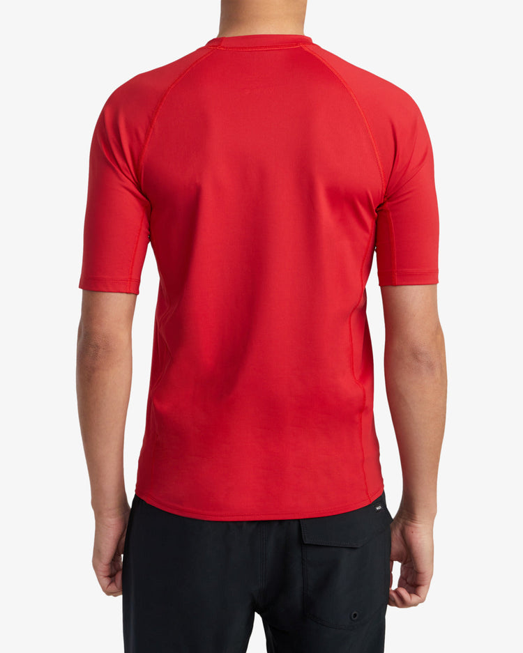 RVCA Short Sleeve Rashguard - Red