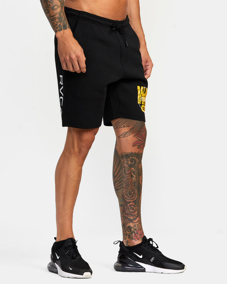 Sport Elastic Waist Walkshorts IV  19" - Black/Gold