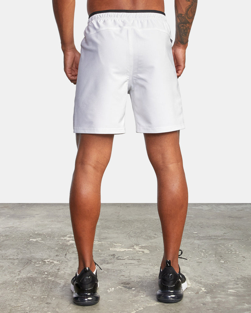 Grappler Elastic Waist Walkshorts 17" - White