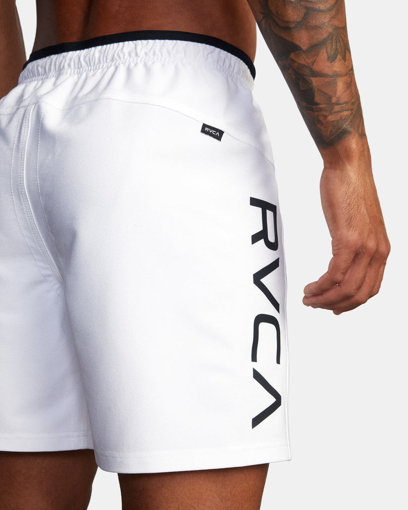 Grappler Elastic Waist Walkshorts 17" - White