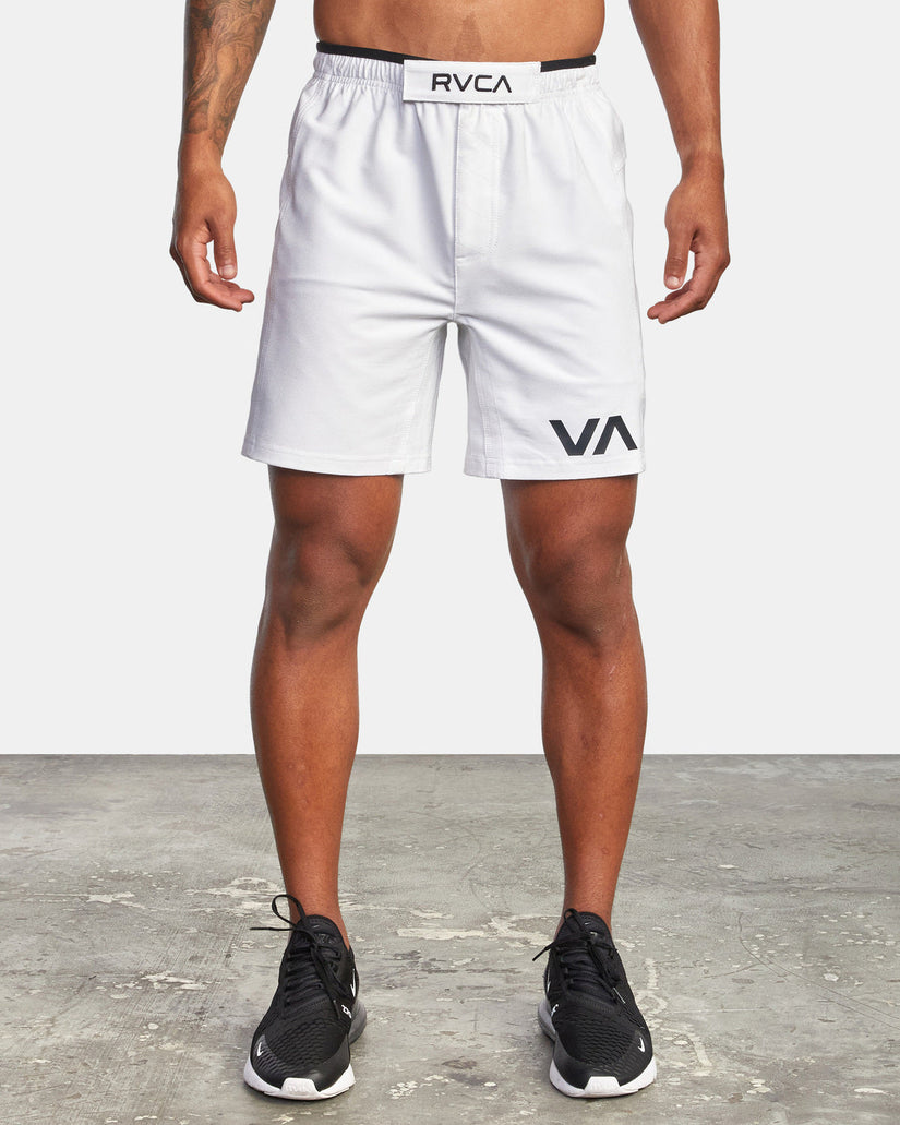 Grappler Elastic Waist Walkshorts 17" - White