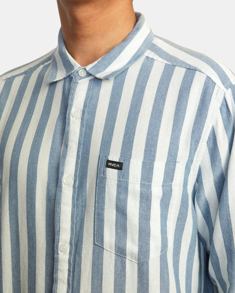 Harbour Long Sleeve Shirt - Denim Stripe