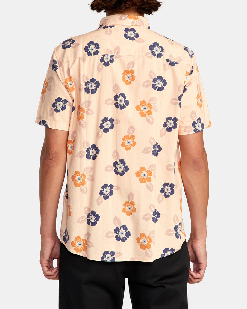 Botanical Short Sleeve Shirt - Pale Mauve