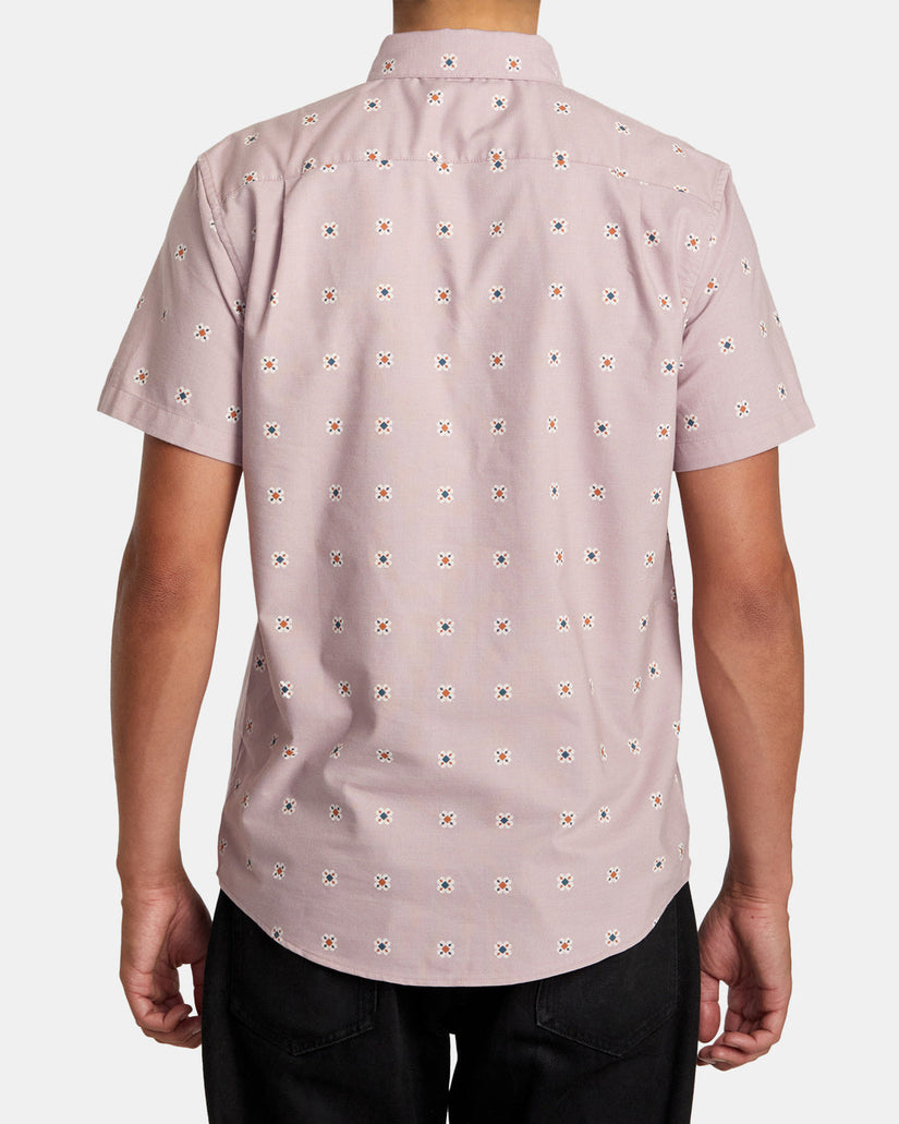 That'll Do Print Short Sleeve Shirt - Pale Mauve Multi