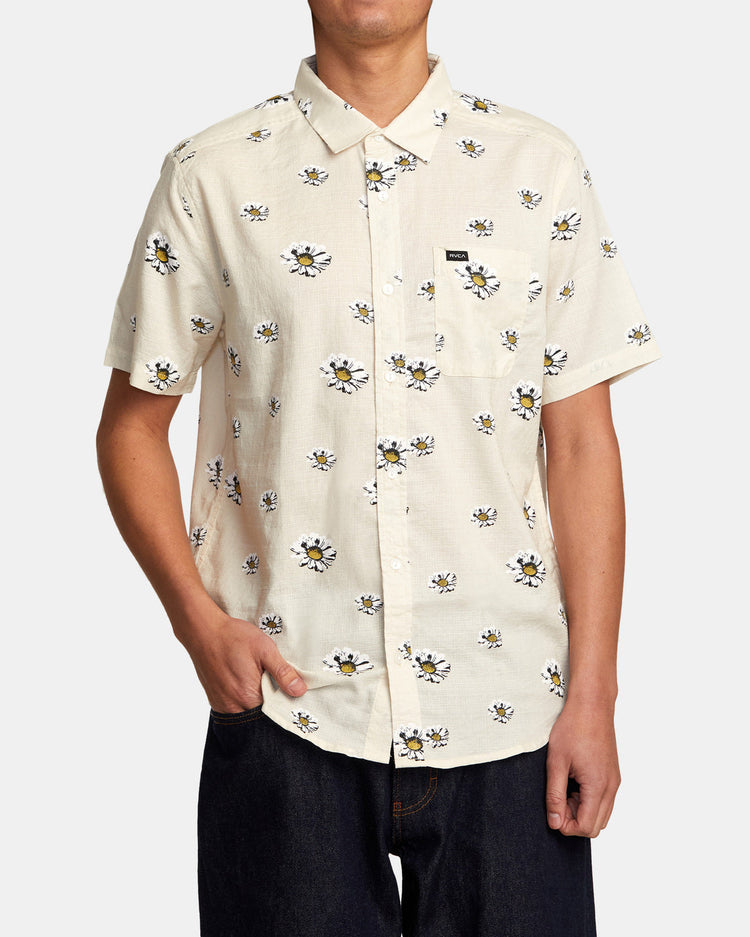 Pushin Up Short Sleeve Shirt - Vanilla