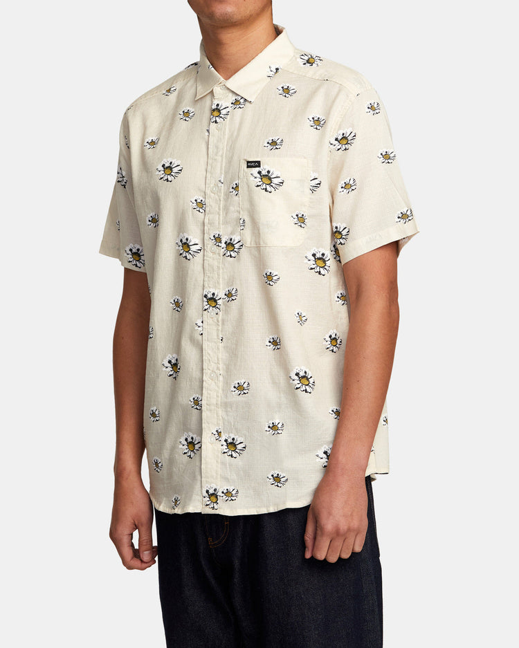 Pushin Up Short Sleeve Shirt - Vanilla