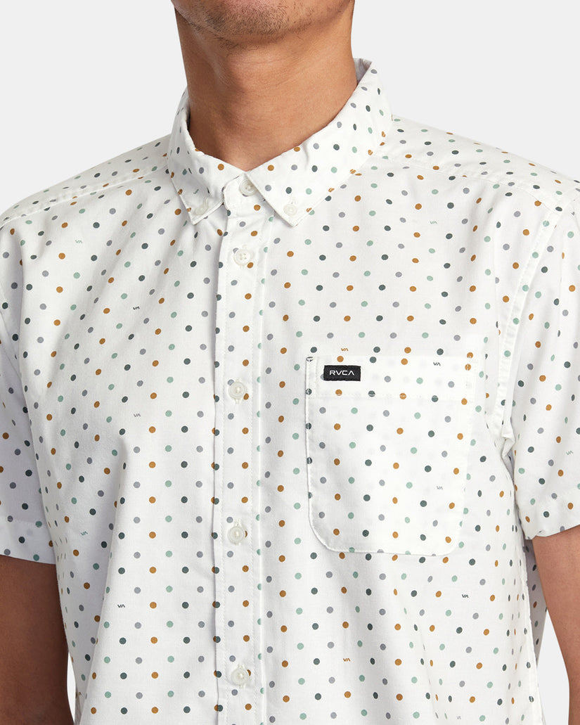 That'll Do Print Short Sleeve Shirt - Antique White