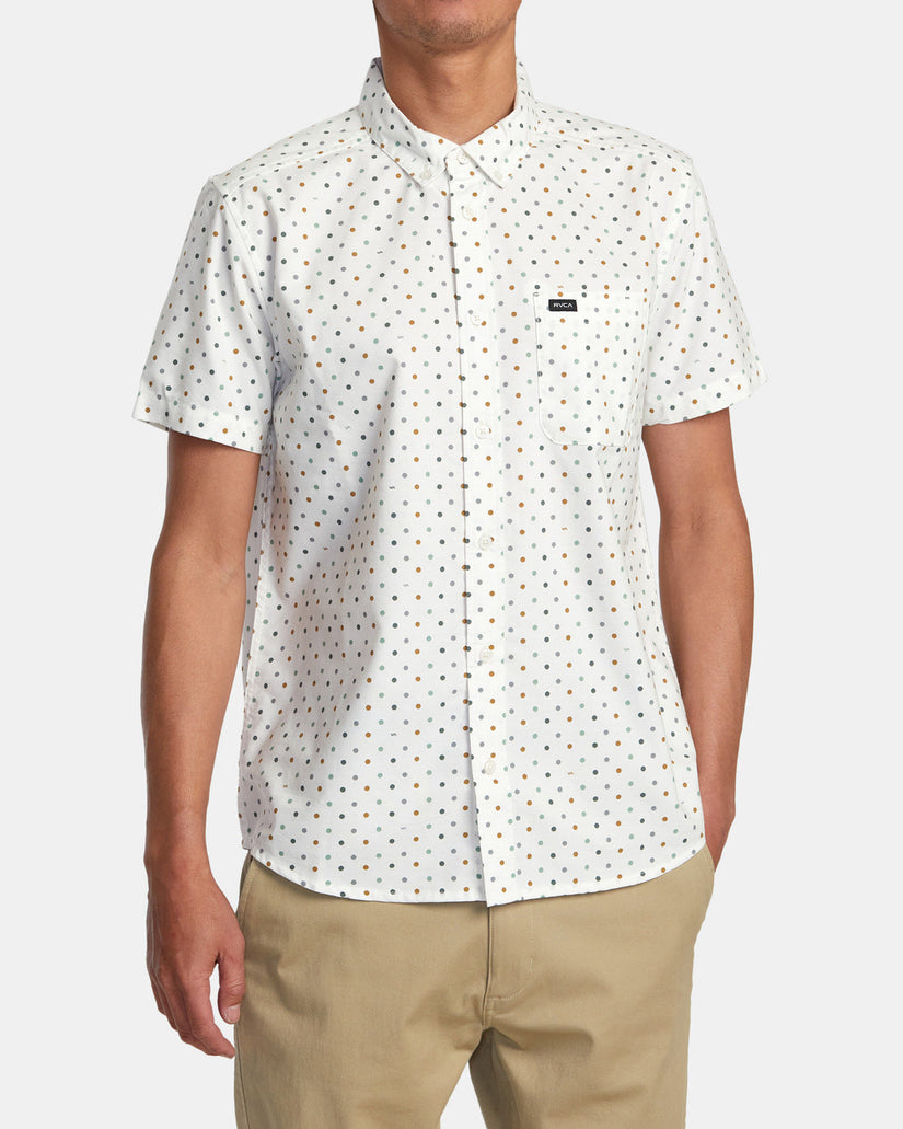 That'll Do Print Short Sleeve Shirt - Antique White