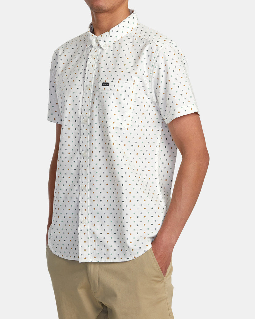 That'll Do Print Short Sleeve Shirt - Antique White