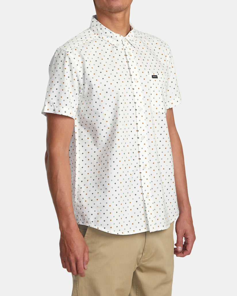 That'll Do Print Short Sleeve Shirt - Antique White