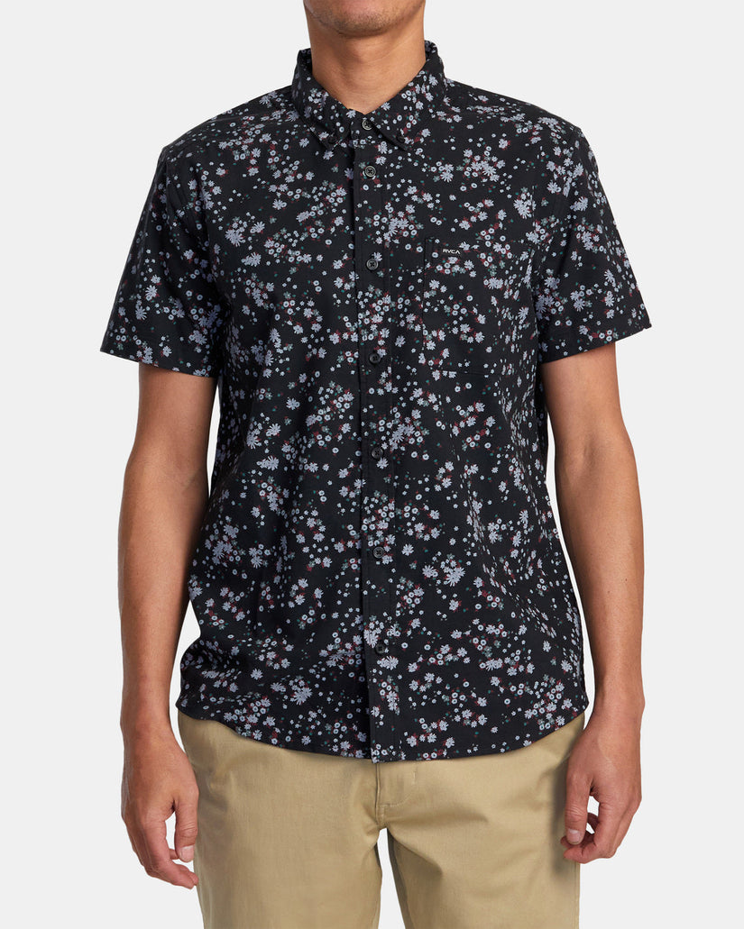 That'll Do Print Short Sleeve Shirt - Black