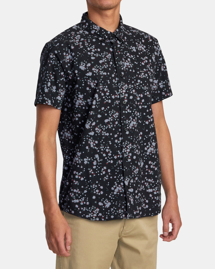 That'll Do Print Short Sleeve Shirt - Black