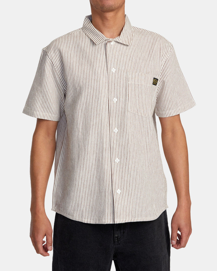 Dayshift Stripe II Short Sleeve Woven Shirt - Natural