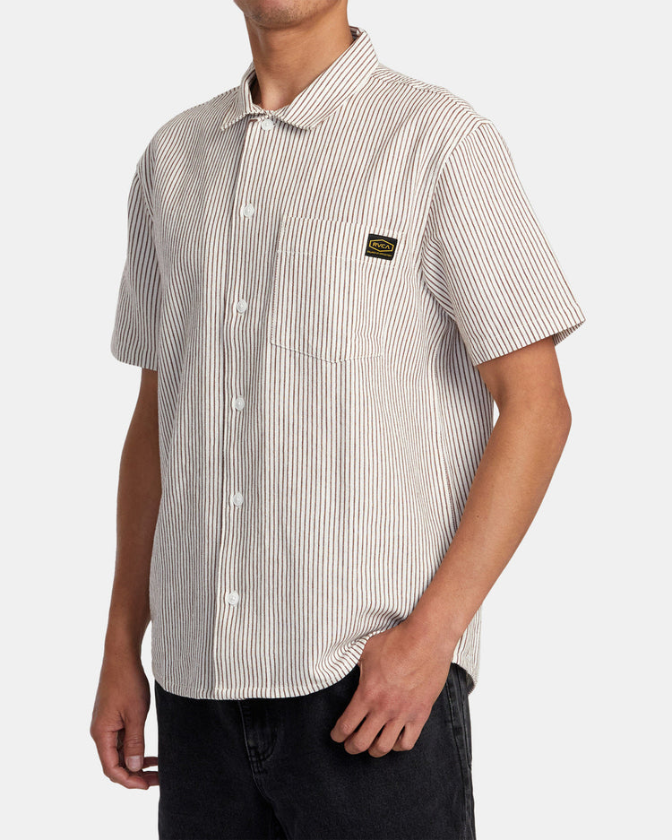 Dayshift Stripe II Short Sleeve Woven Shirt - Natural