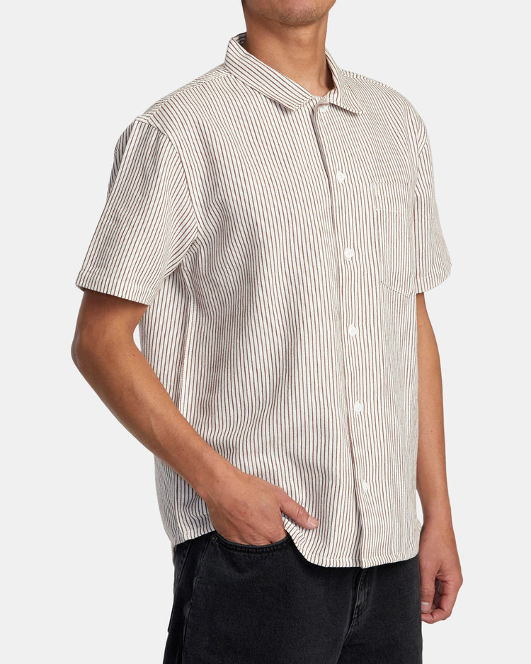 Dayshift Stripe II Short Sleeve Woven Shirt - Natural