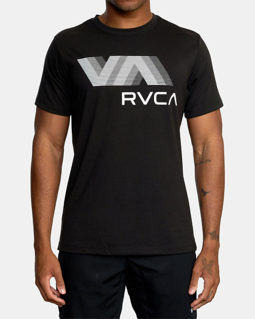 VA RVCA Blur Short Sleeve Performance Tee - Black