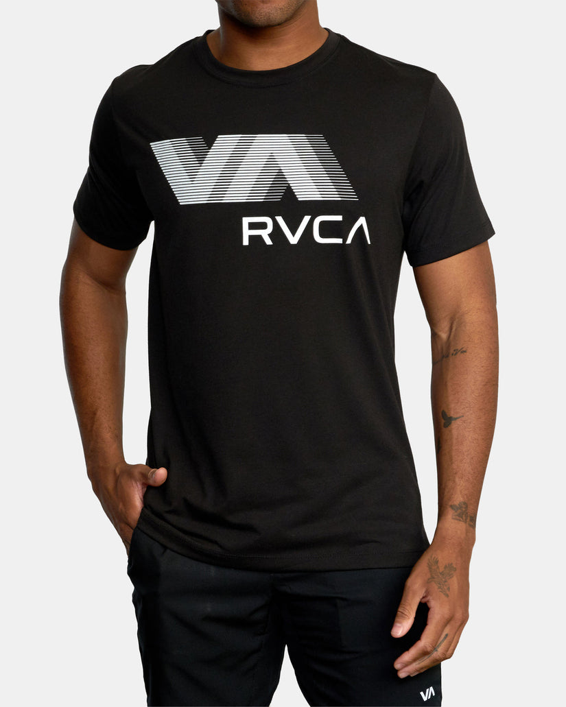 VA RVCA Blur Short Sleeve Performance Tee - Black