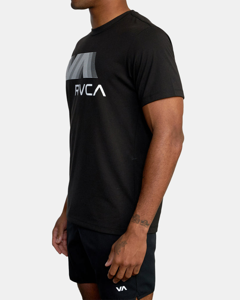 VA RVCA Blur Short Sleeve Performance Tee - Black