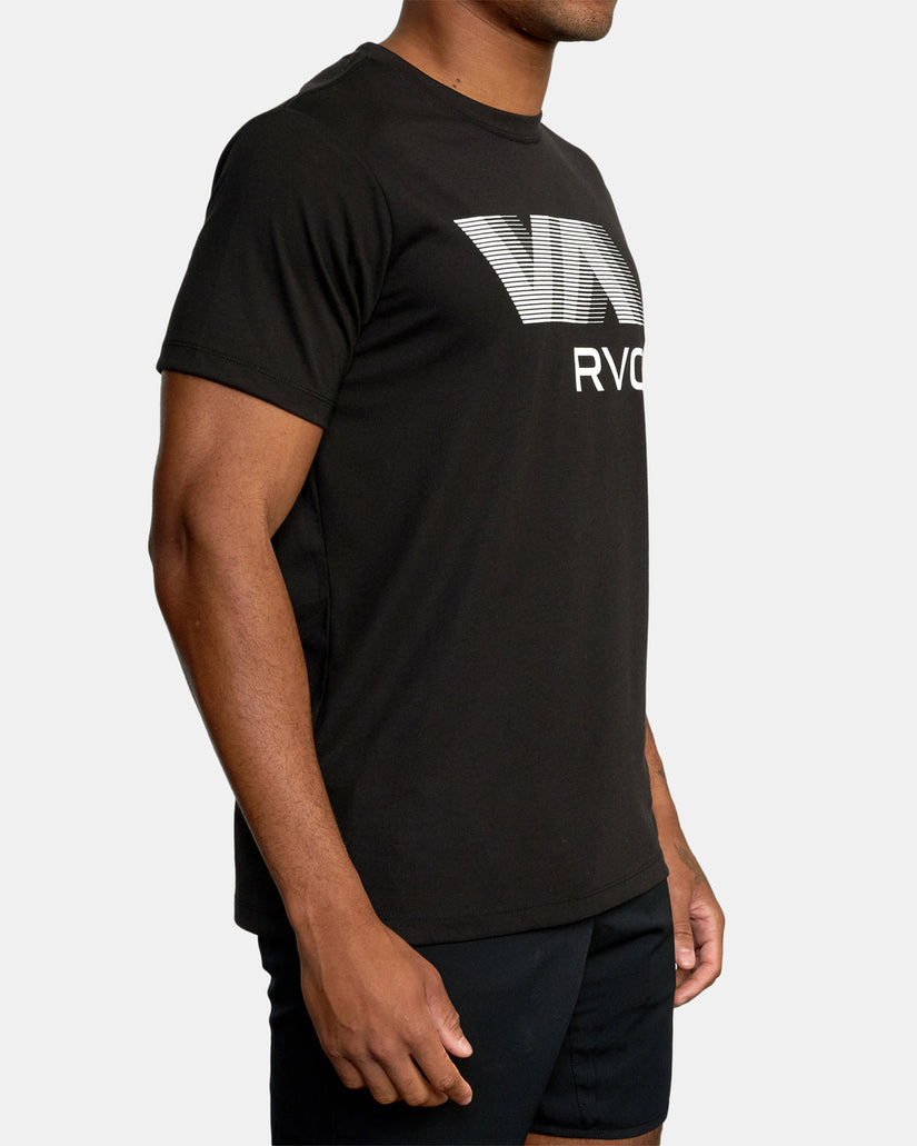 VA RVCA Blur Short Sleeve Performance Tee - Black