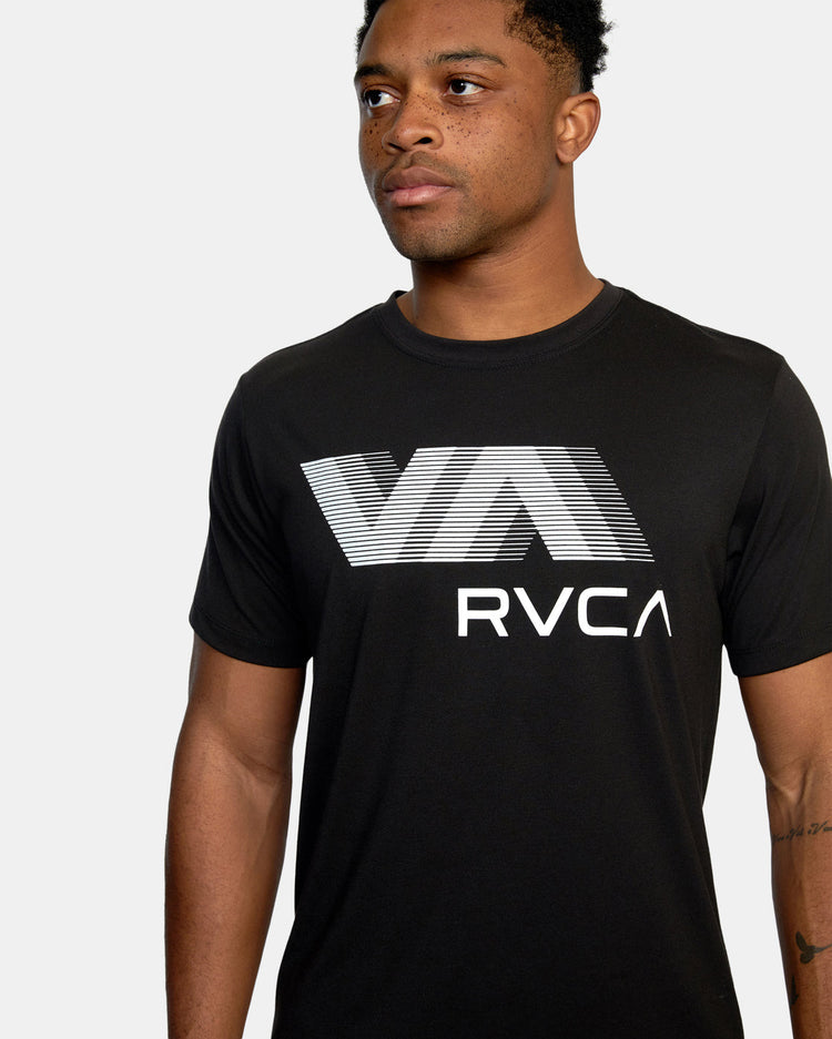 VA RVCA Blur Short Sleeve Performance Tee - Black