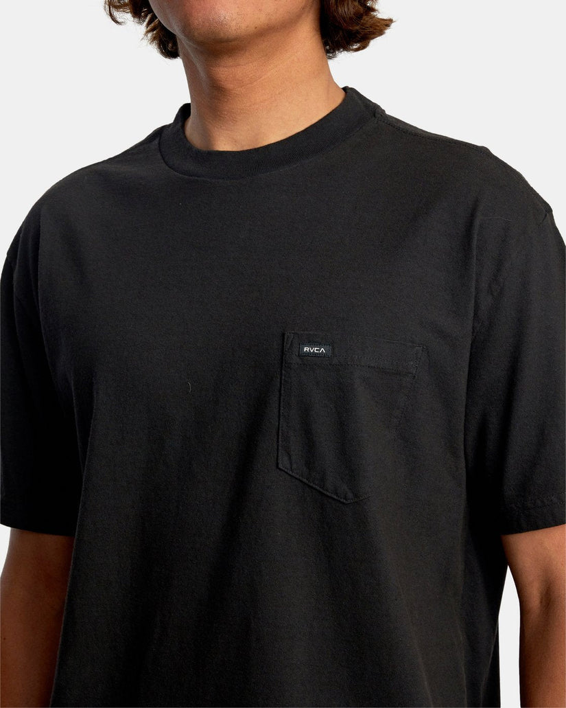 Solo Label Pigment Dye Tee - Black