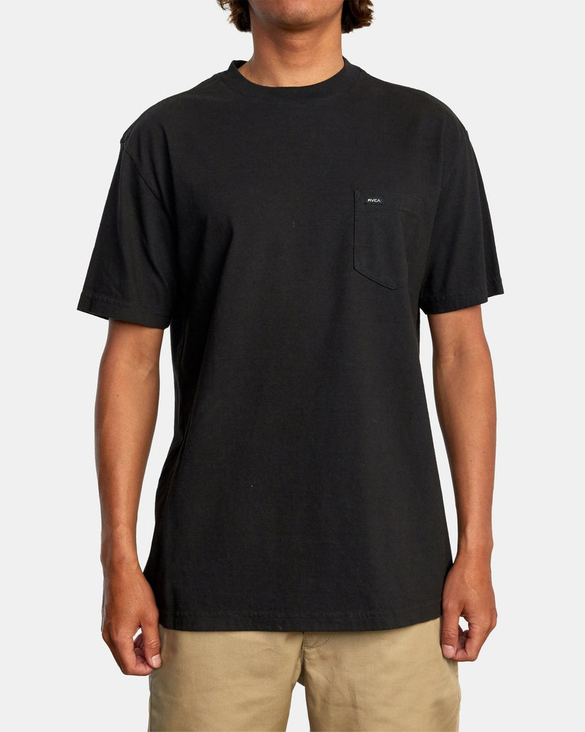 Solo Label Pigment Dye Tee - Black